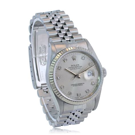 rolex datejust herren silber neu|rolex datejust blätter.